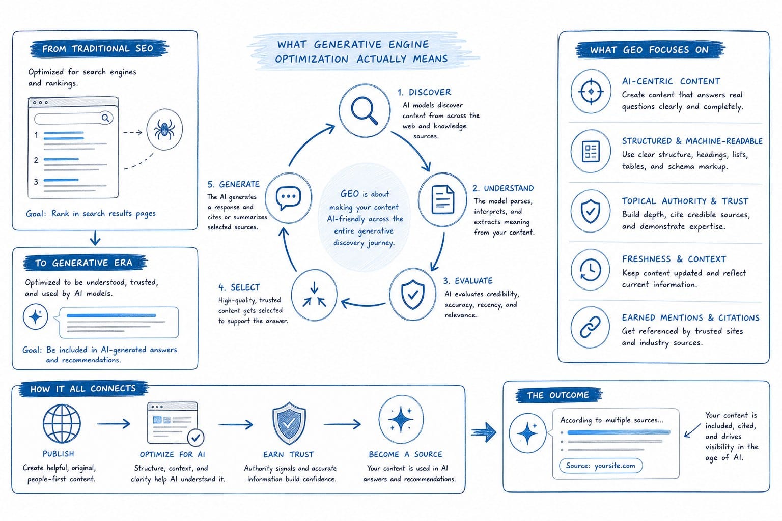 Infographic: What generative engine optimization actually means